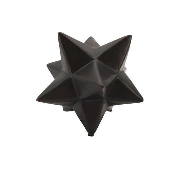 Geometric Shape Merkaba Star Sculpture Ceramic Figurine Tabletop Home Office - Picture 2 of 7